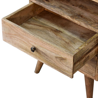 Mid-Century Oak Finish Bedside Table