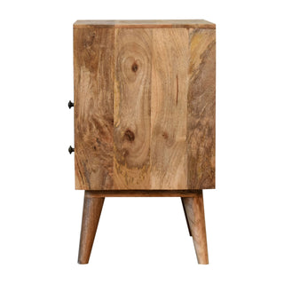 Mid-Century Oak Finish Bedside Table