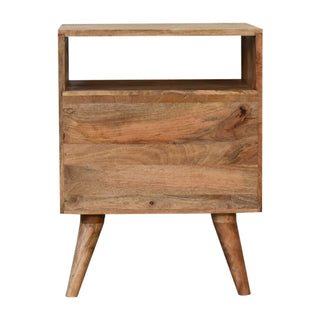 Mid-Century Oak Finish Bedside Table
