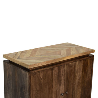 Grey Wash Platform Cabinet
