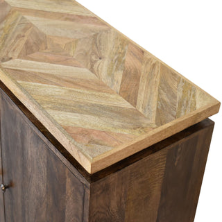 Grey Wash Platform Cabinet