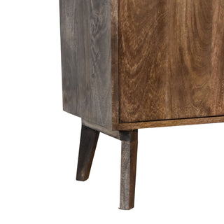 Grey Wash Platform Cabinet