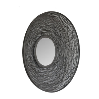 Nested Frame Round Mirror – French Grey