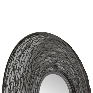 Nested Frame Round Mirror – French Grey