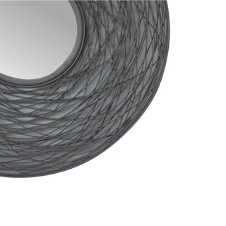Nested Frame Round Mirror – French Grey