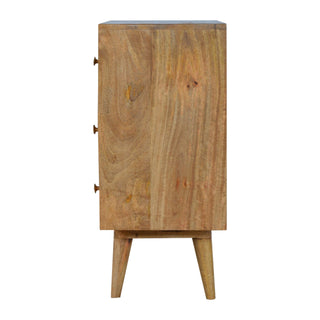 Patchwork Zig-Zag Chest in Solid Wood