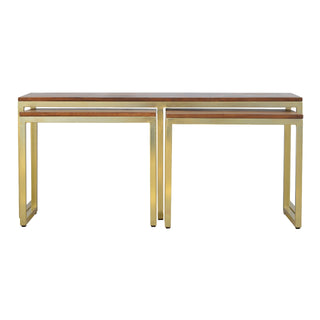3-Piece Chestnut Nesting Table Set