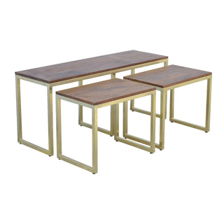 3-Piece Chestnut Nesting Table Set
