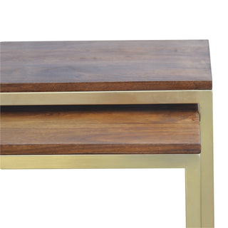 3-Piece Chestnut Nesting Table Set