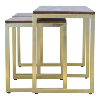 3-Piece Chestnut Nesting Table Set