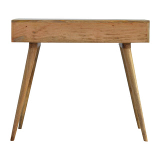 Bone Inlay Console Table in Oak Finish