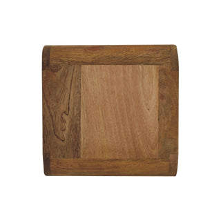 Curved Floating Bedside Table in Oak Finish