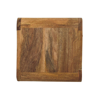 Curved Floating Bedside Table - 1 Drawer 1 Shelf in Oak Finish