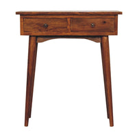 Nordic Narrow Console Table in Chestnut Finish
