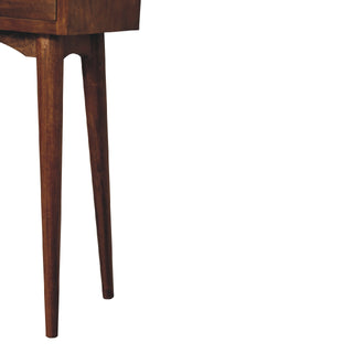 Nordic Narrow Console Table in Chestnut Finish