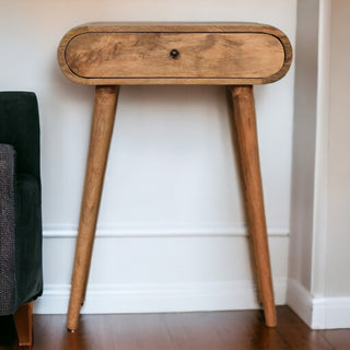 Narrow London Console Table in Oak Finish