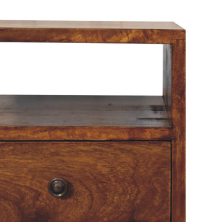 Narrow Classic Bedside Table in Chestnut