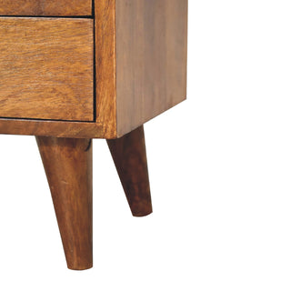 Narrow Classic Bedside Table in Chestnut
