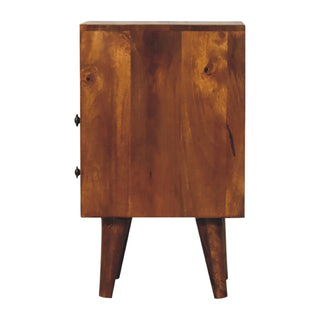 Narrow Classic Bedside Table in Chestnut