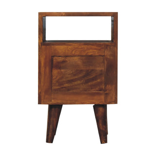 Narrow Classic Bedside Table in Chestnut