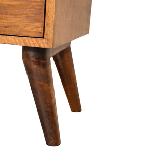 Multi-Drawer Chestnut Bedside Table