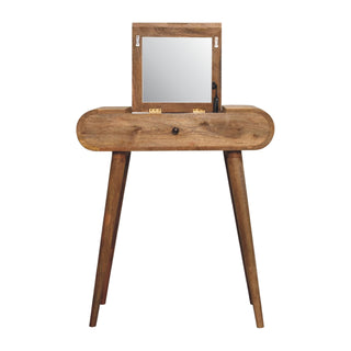 London Narrow Dressing Table in Oak Finish