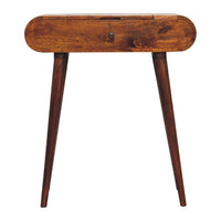 London Narrow Dressing Table in Chestnut Finish