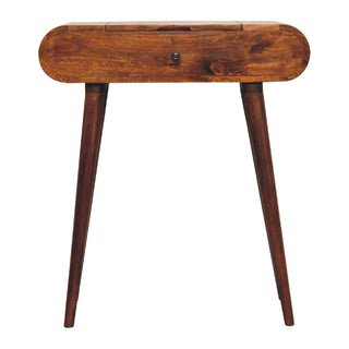 London Narrow Dressing Table in Chestnut Finish