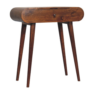 London Narrow Dressing Table in Chestnut Finish