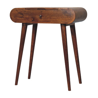 London Narrow Dressing Table in Chestnut Finish