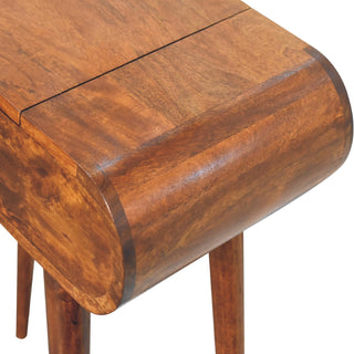 London Narrow Dressing Table in Chestnut Finish