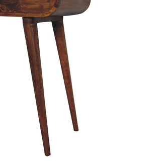 London Narrow Dressing Table in Chestnut Finish