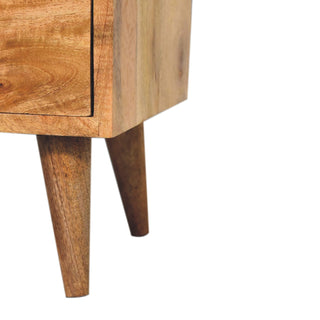 Narrow Classic Bedside Table in Oak Finish