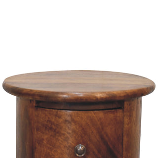 Chestnut Finish Narrow Drum Chest – 3 Drawer