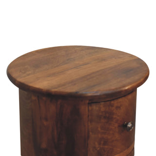 Chestnut Finish Narrow Drum Chest – 3 Drawer