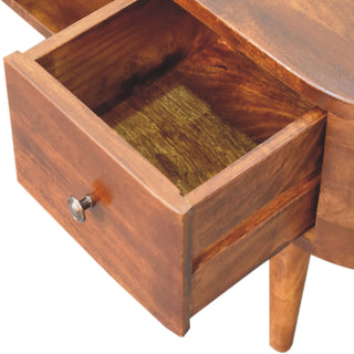 Chestnut Rounded Media Unit – 2 Drawer