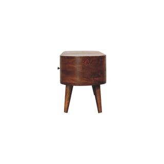 Chestnut Rounded Media Unit – 2 Drawer