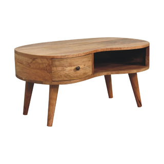 Wave Coffee Table in Oak Finish