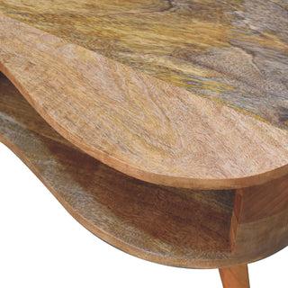 Wave Coffee Table in Oak Finish