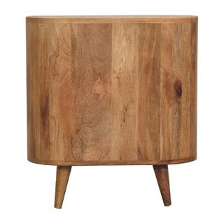 Compact Mango Wood Cabinet in Oak Finish
