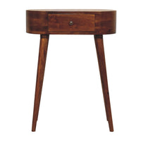 Albion Narrow Console Table in Chestnut Finish