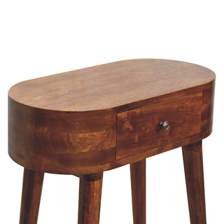 Albion Narrow Console Table in Chestnut Finish