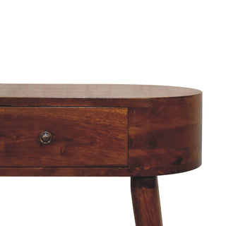 Albion Narrow Console Table in Chestnut Finish