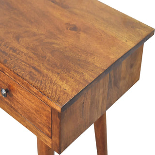 Nordic 3 Drawer Console Table in Chestnut Finish