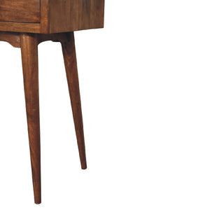 Nordic 3 Drawer Console Table in Chestnut Finish