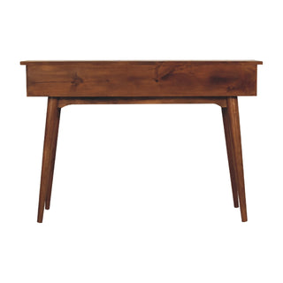 Nordic 3 Drawer Console Table in Chestnut Finish