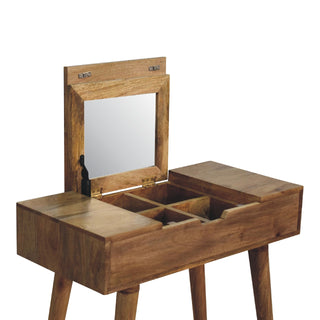 Nordic Narrow Dressing Table in Oak Finish