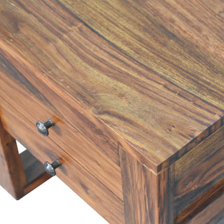 U-Square Bedside Table in Honey Finish