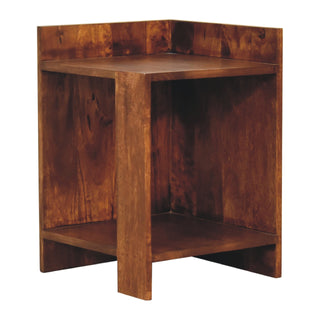 Open Box Bedside Table in Chestnut Finish