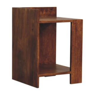 Open Box Bedside Table in Chestnut Finish